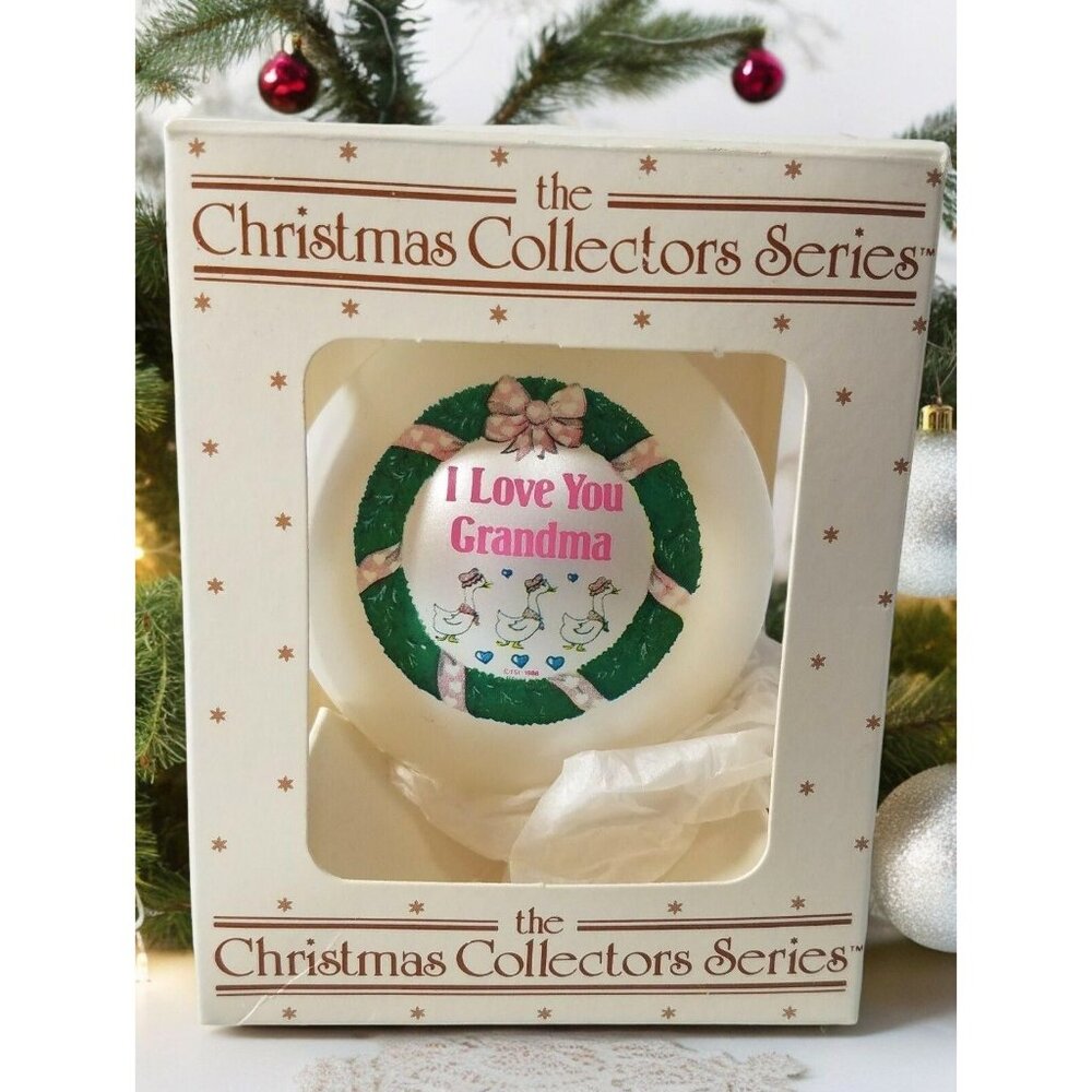 Grandma I Love You Glass Ornament Topperscot Christmas Collectors Series
